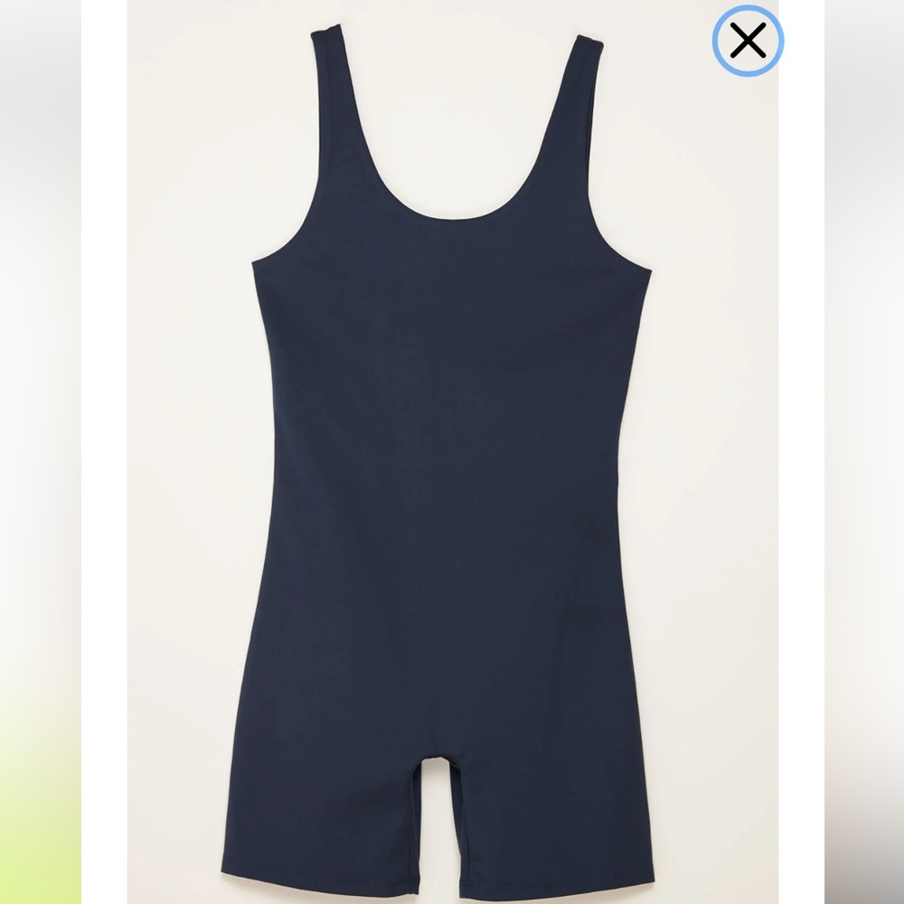Girlfriend Collective Bike Unitard - Navy